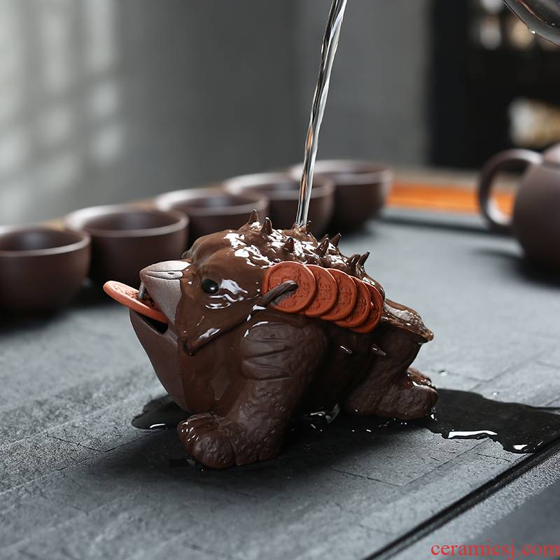 ZongTang purple sand tea pet furnishing articles kung fu tea accessories fortunes bonanza plutus spittor the mythical wild animal