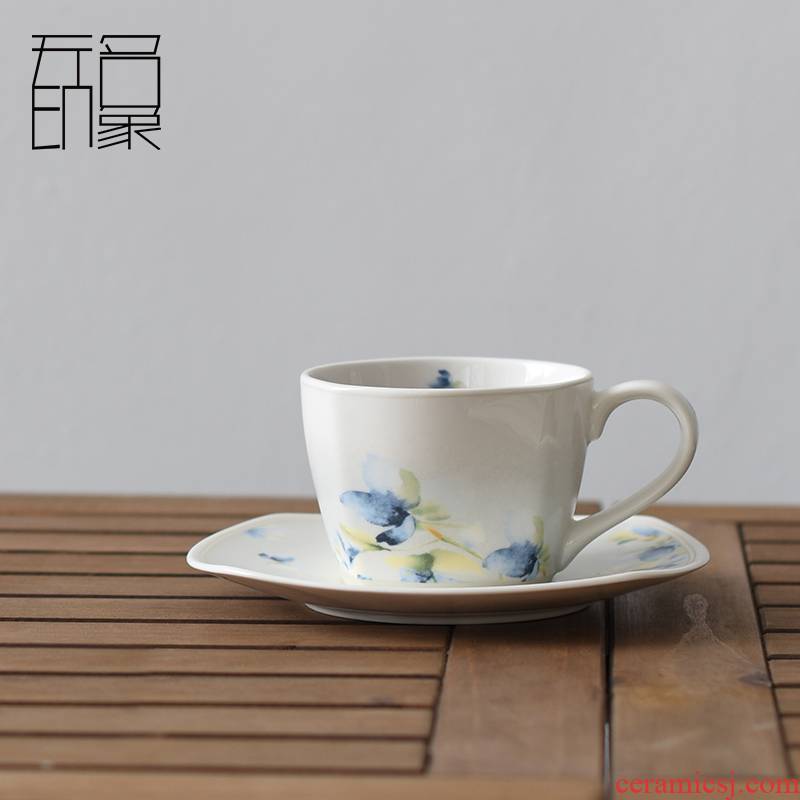Creative ceramic coffee cup suit Chinese style household afternoon tea tea set contracted cup of red tea cups