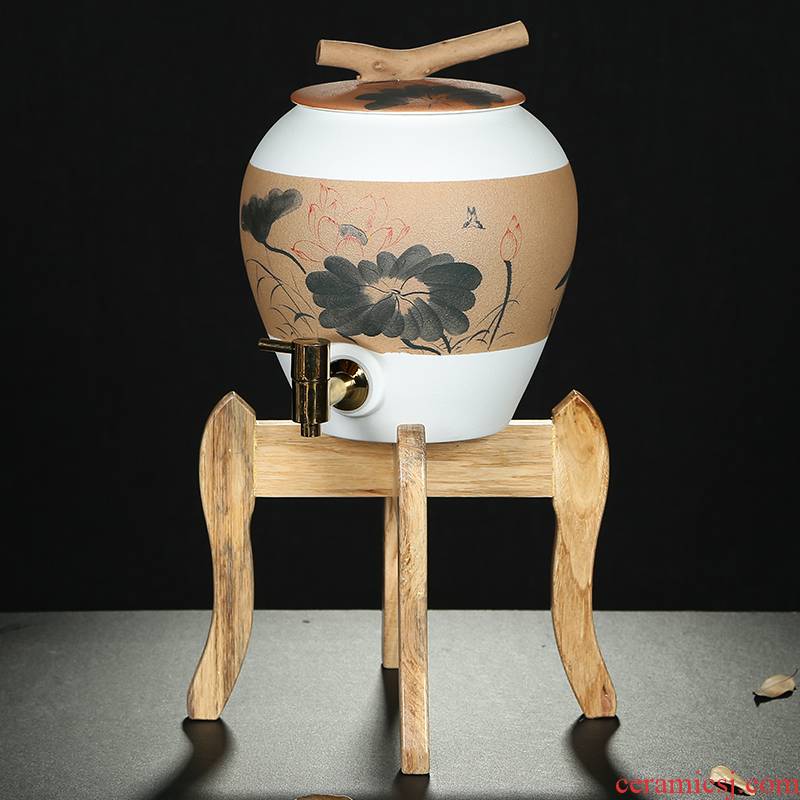 Friend is ceramic water storage tank storage tank kung fu tea accessories with tea, tea drinking water pure bucket five liters