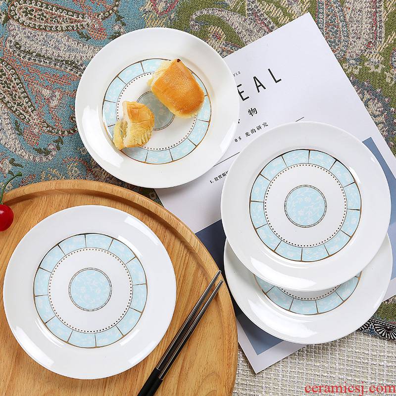 Ipads plate suit household dish dish dish of jingdezhen ceramics European contracted 6 inches of ipads porcelain plates only