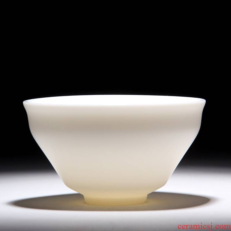 Mingyuan FengTang dehua white porcelain to suggest jade porcelain cups ivory white ceramic sample tea cup masters cup folding koubei move