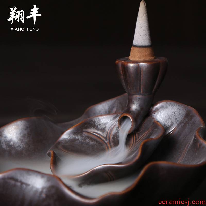Xiang feng back censer ceramic ornamental aroma stove furnishing articles furnishing articles creative coarse pottery bedroom temple ta