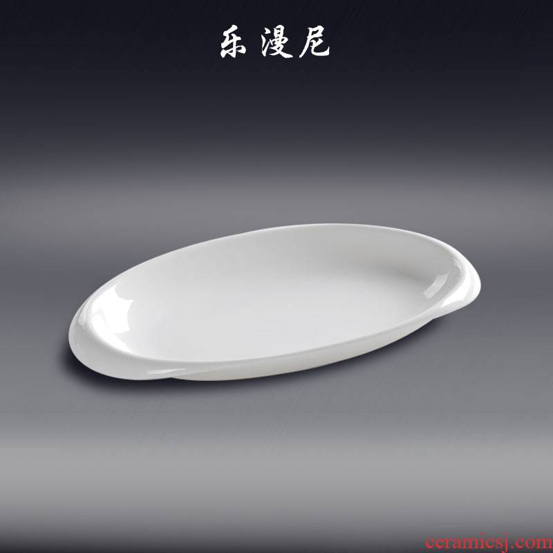 Le diffuse, - an egg hanging ear plate pure white hotel ceramic tableware steamed rice paella western - style food hot deep dish