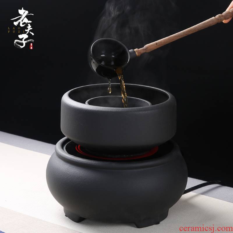 The professor lava rock - ceramic The boiled tea, The electric TaoLu suit household black tea warm boiled tea pot