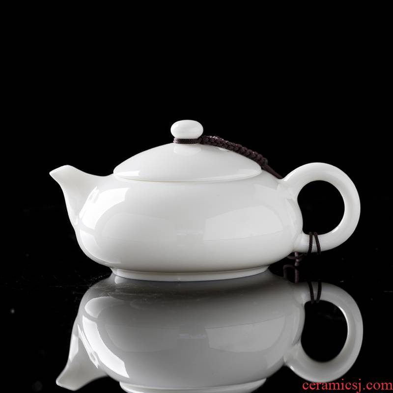 Rather uncommon dehua white porcelain ceramic teapot single pot teapot is China 's white jade porcelain tea set