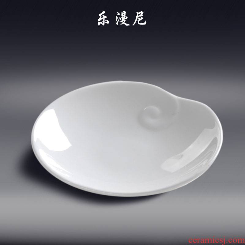 Le diffuse - fu han dish - white peach heart health hotel ceramic tableware heterotypic plates at home