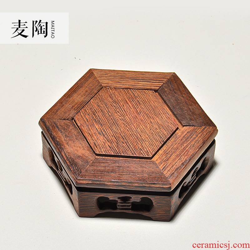 MaiTao wenge pot mat pot holder base pot holder with a pot of tea set wooden pallet kung fu tea accessories zero