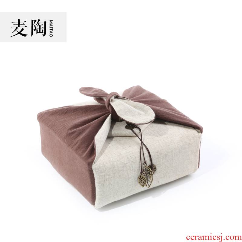 MaiTao cotton and linen Japanese kung fu tea caddy fixings receive travel bag bag portable tea cloth accessories