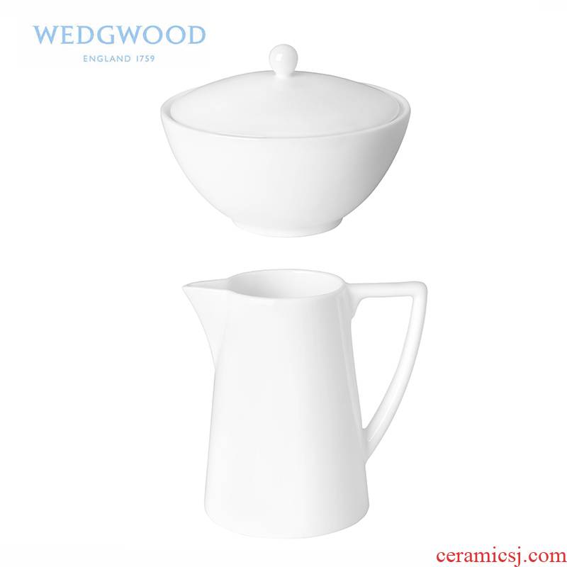 Wedgwood Jasper Conran White ipads China cylinder set suits for milk sugar jar of coffee