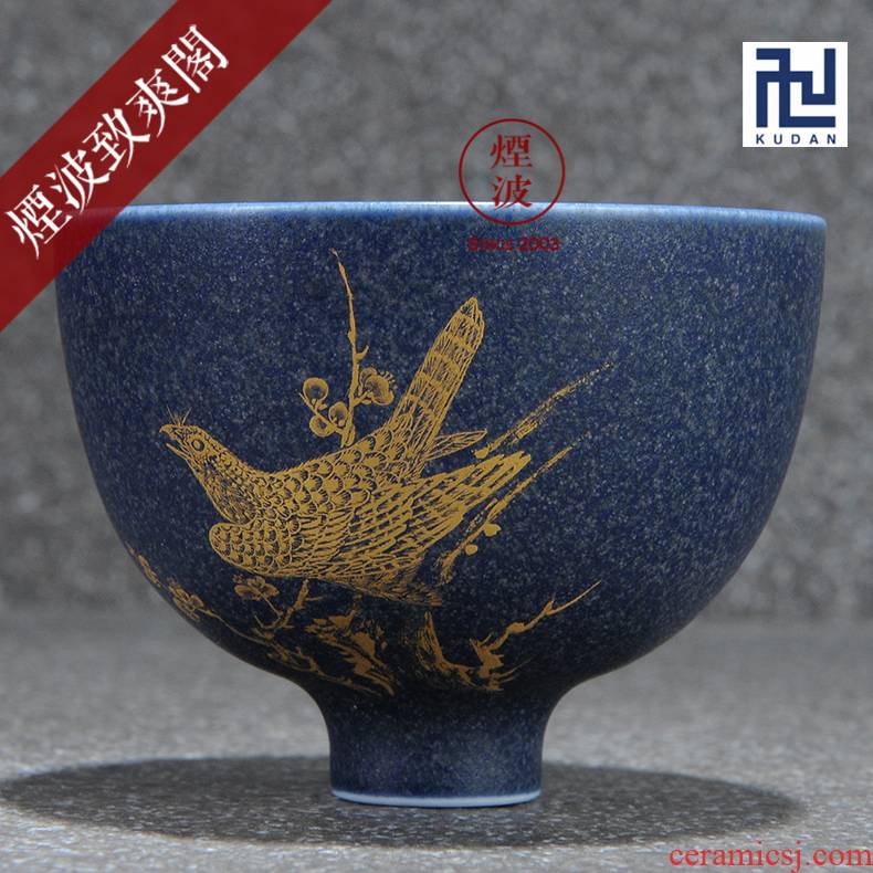 Those jingdezhen nine burn fuels the bluestar glaze wonderful hand burnt work vision tea cups