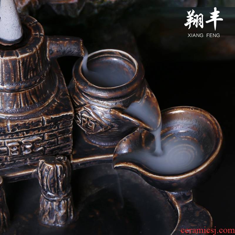 Xiang feng censer backflow fortunes creative head back in ceramic incense smoke smoked incense buner ta
