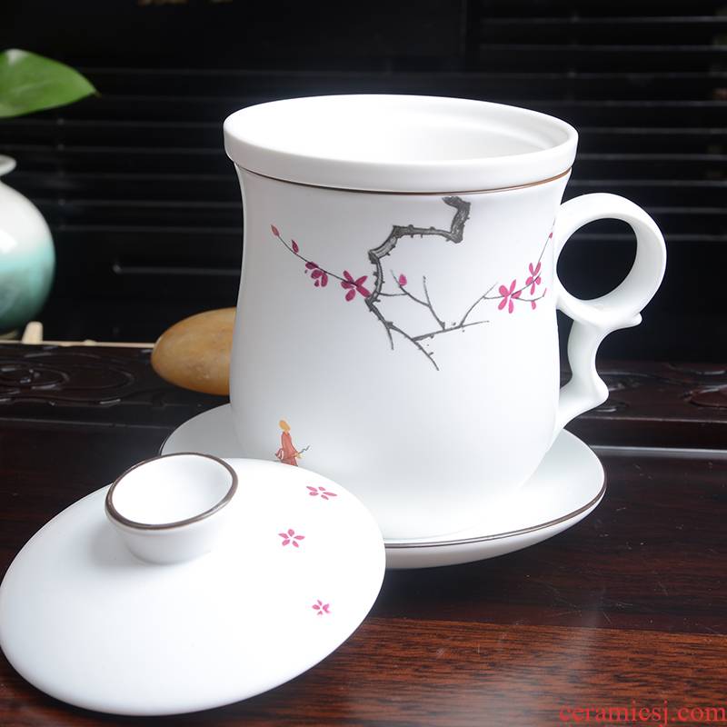 Xiang feng hand - made ceramic cups with cover filter cup boss keller cup cup gift custom office meeting