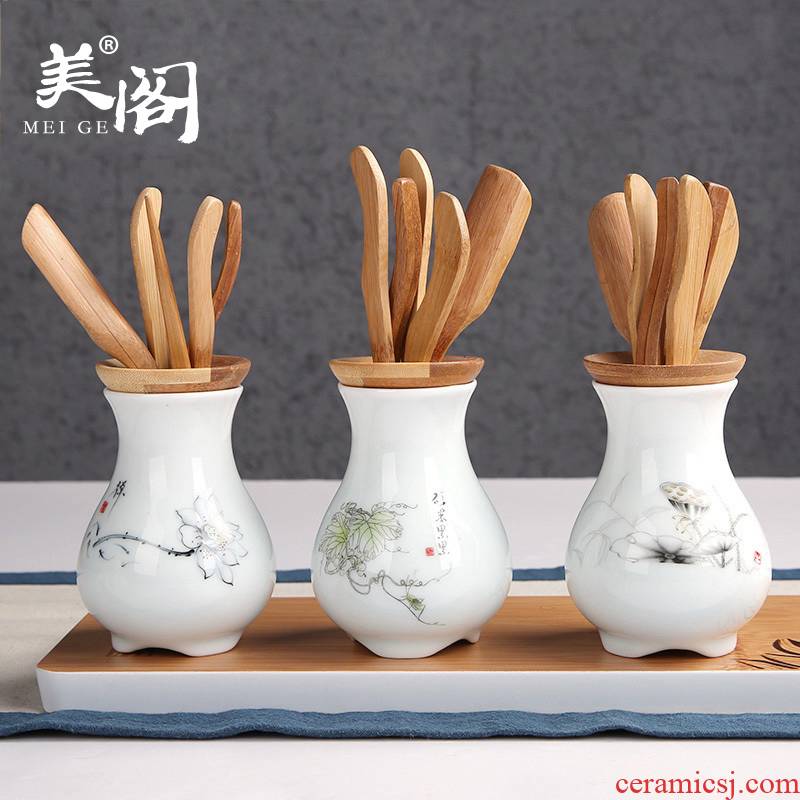 Beauty cabinet ceramic bamboo kung fu tea six gentleman 's household ChaZhen ChaGa steak TSP tea tea taking with zero