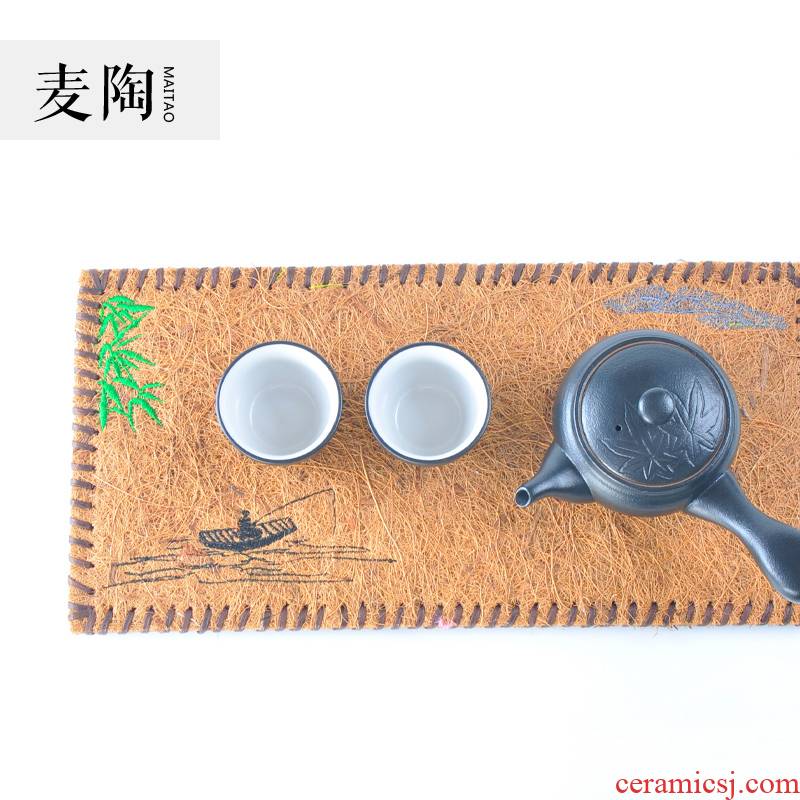 MaiTao bamboo kung fu tea set dry terms Taiwan tea tea tray bearing large pot pot holder tray tea tea tea