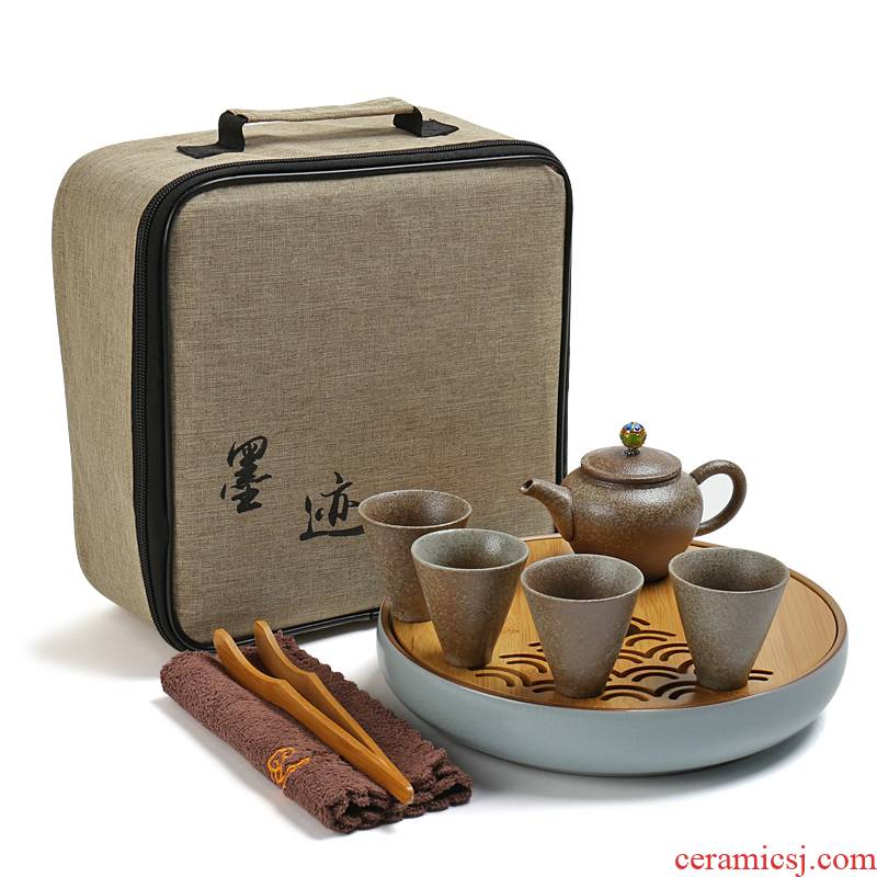 ZongTang kung fu tea set travel tea set of a complete set of portable dry terms ceramic office contracted home ground