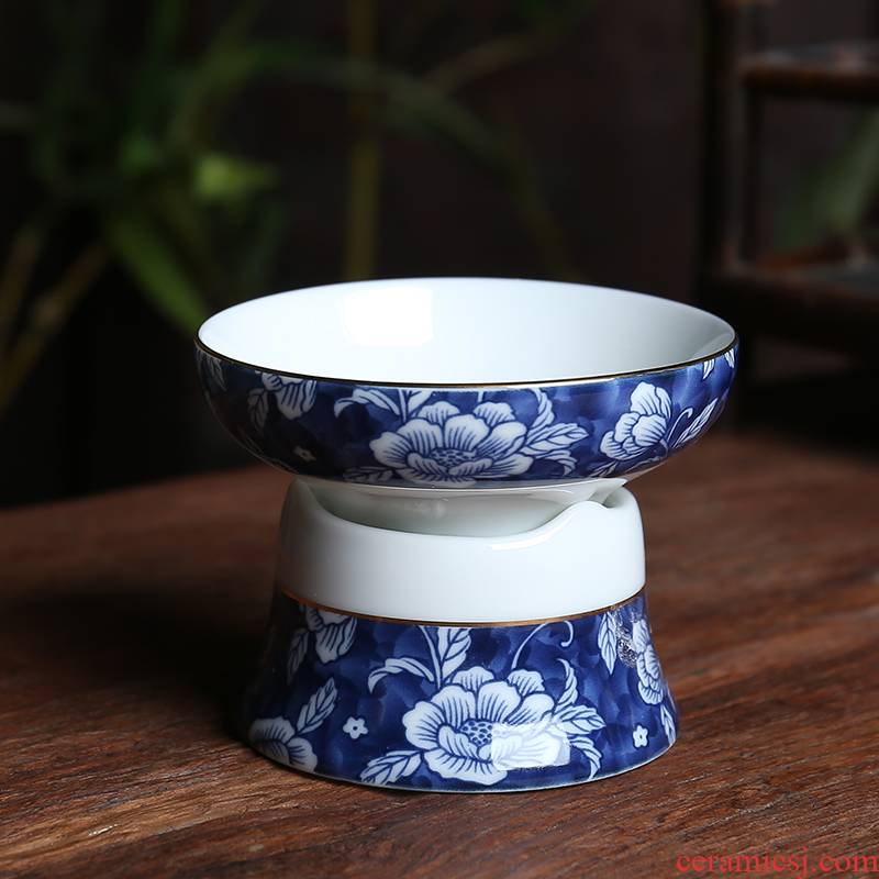 Vintage blue and white) tea accessories tea points tea filter) mesh kung fu good restoring ancient ways of blue and white porcelain