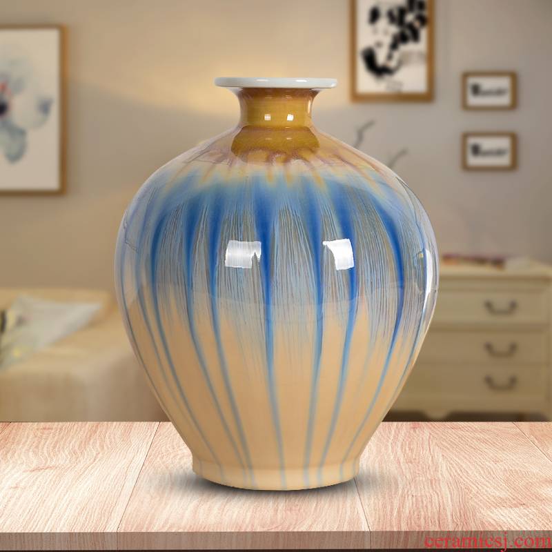 Cb87 flower vase Chinese jingdezhen ceramics up crack dried flowers, sitting room, home furnishing articles