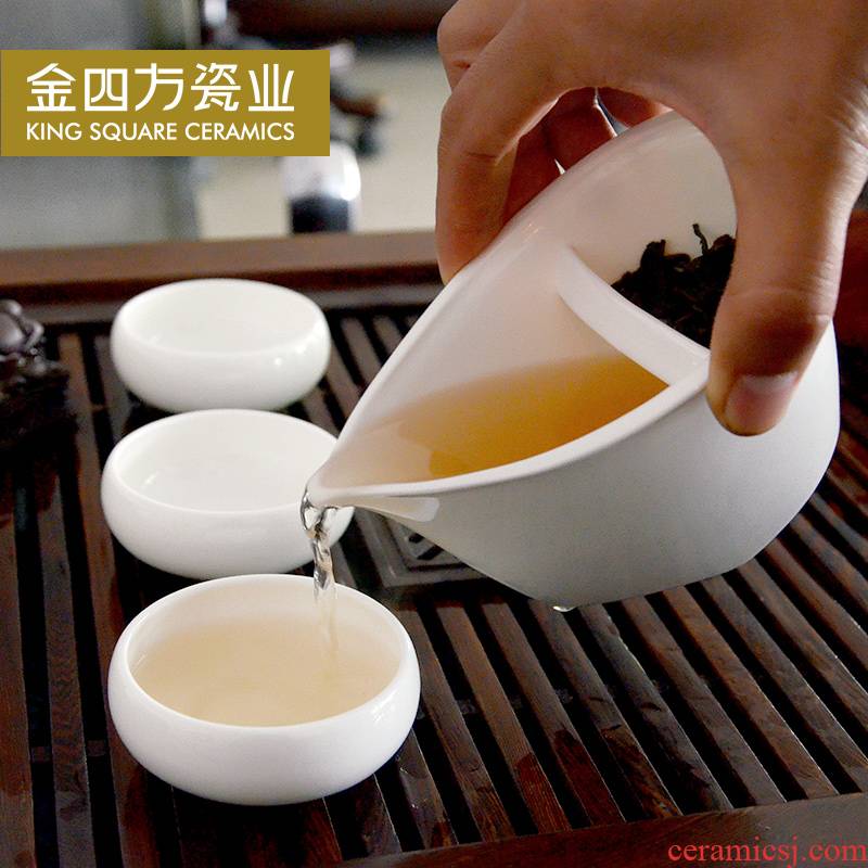 Gold square covered 5 times to send gift ipads China kung fu tea set ceramic teapot teacup points tea, no tea tray