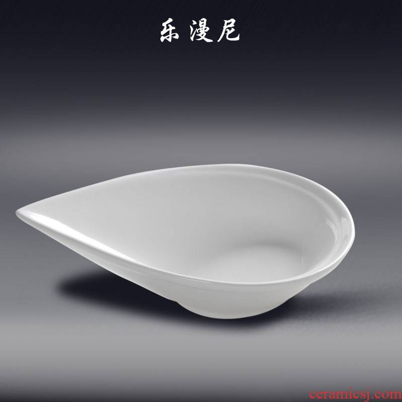 Le diffuse, oblique expressions using nozzle to use - hotel white ceramic tableware west move hot pot hot bowl of hot and cold salad bowl