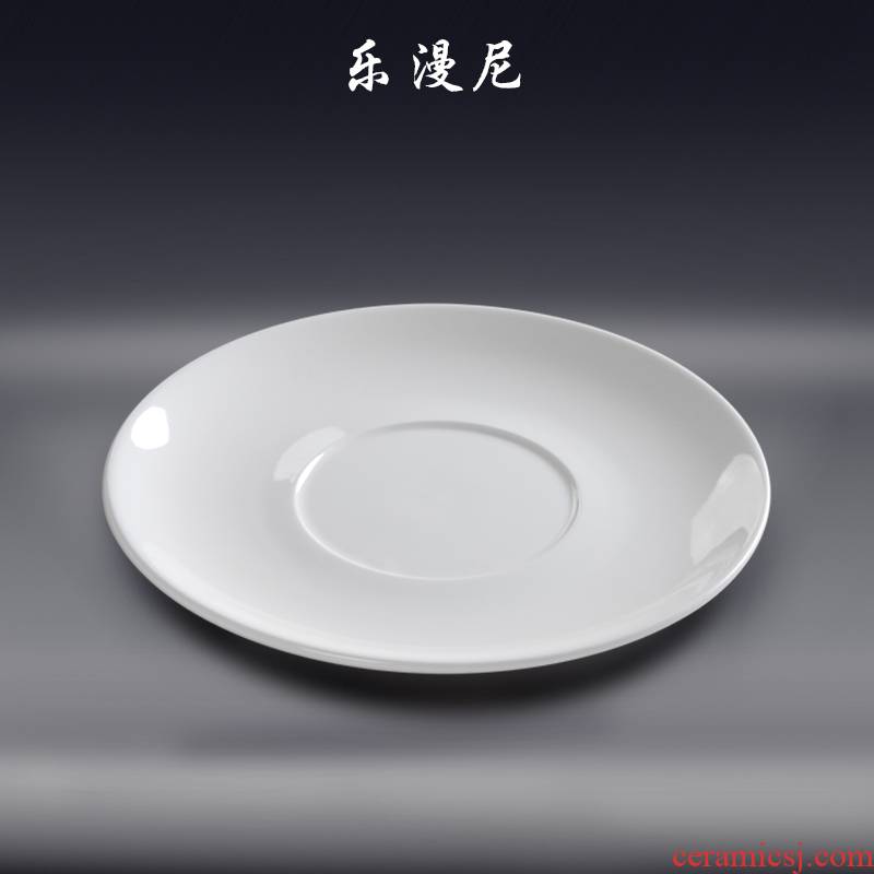 Le diffuse, 8.5 inch disc pad plate bottom plate - white ceramic western food tray was home fruit plate