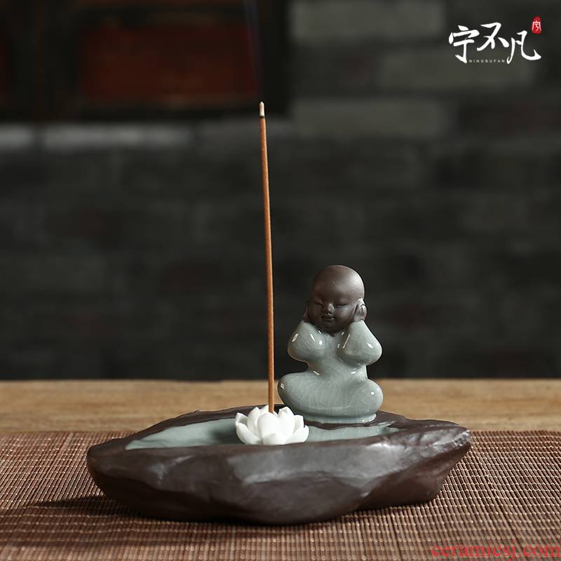 Rather extraordinary creative line xiang xiang in furnishing articles smoked incense buner lotus fragrance station lotus fragrance ceramic Buddha with head of appliance