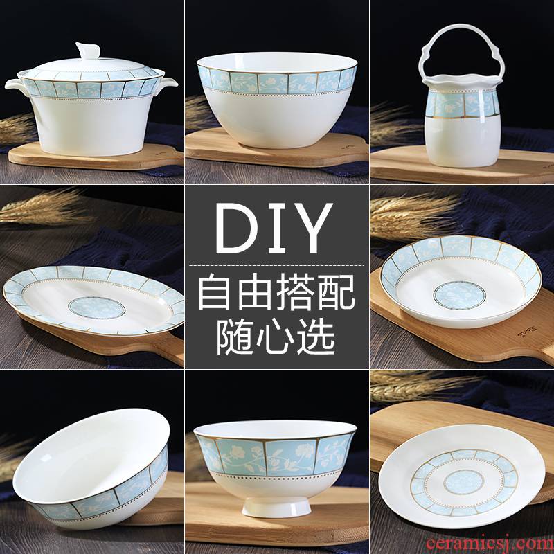 Jingdezhen ceramics home dishes suit supporting rainbow such as bowl bowl porringer pot dish plate tableware portfolio