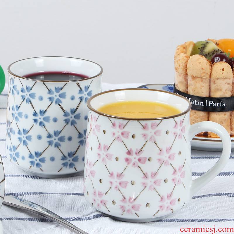 Creative move under the glaze color hand - made Korean children is the milk cup ceramic cup for cup glass cup for breakfast