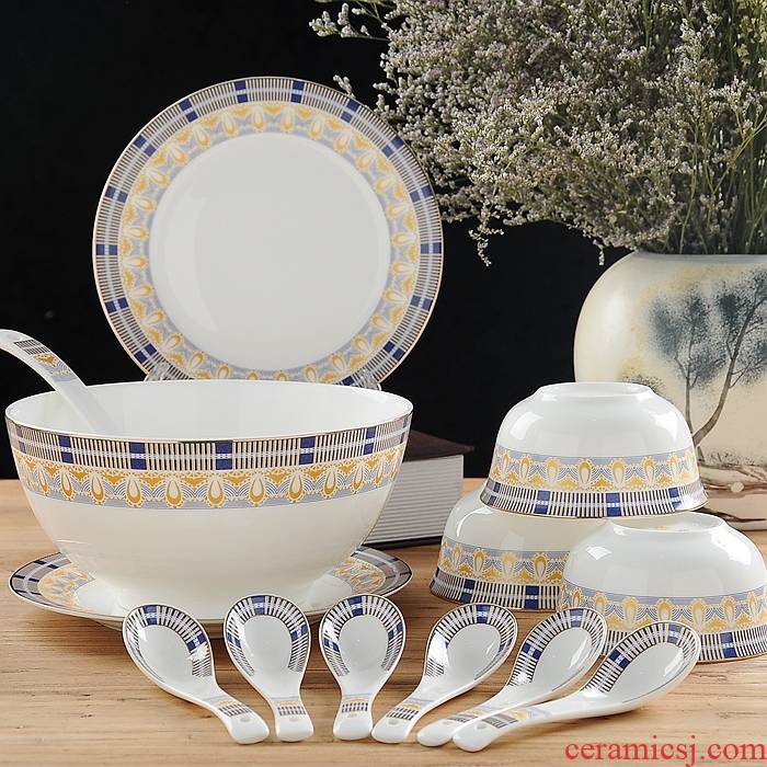 28 head Dishes Dishes suit suit tangshan ceramics tableware bowls of ipads plate of Korean household contracted gifts