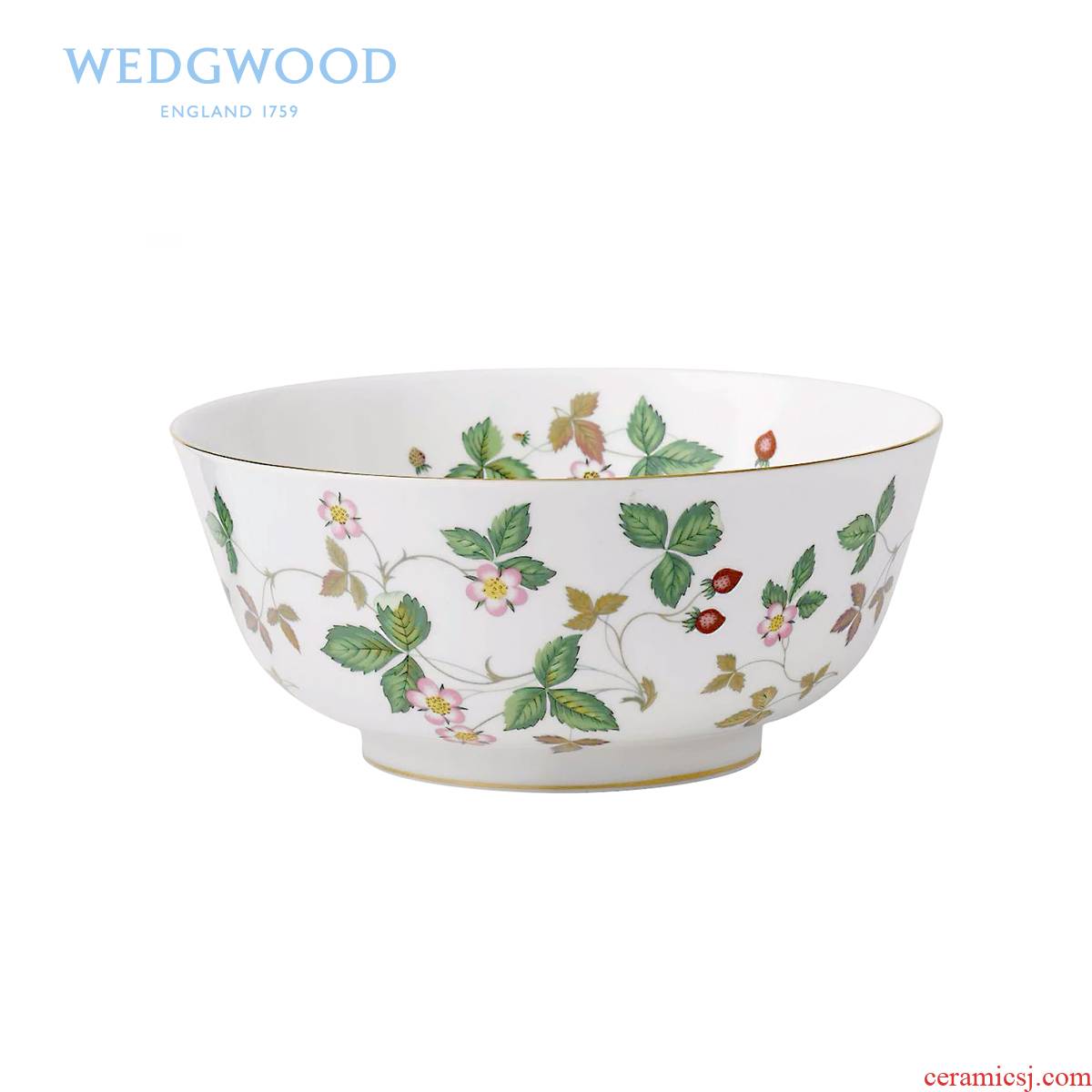 British Wedgwood Wild Strawberry Wild strawberries ipads China 25 cm large soup bowl a salad bowl