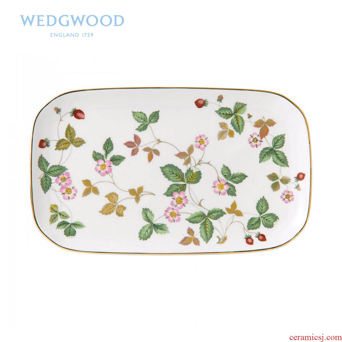 The British Wedgwood Wild Strawberry Wild strawberries ipads porcelain sandwich plate