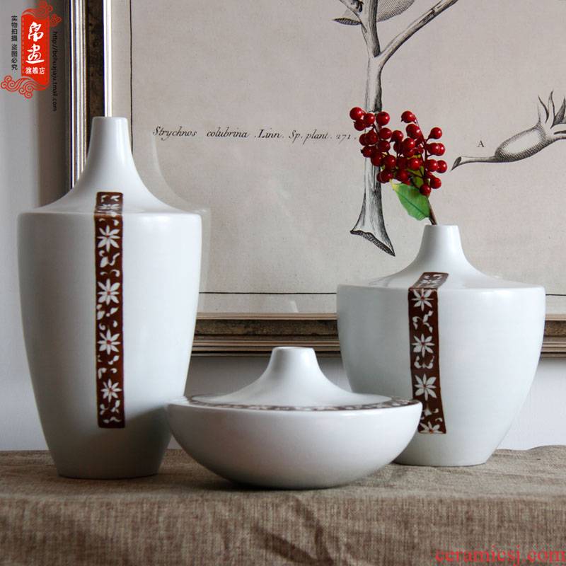 BoHua | jingdezhen ceramics hand - made retro beautiful floral decoration home desktop flower place porch