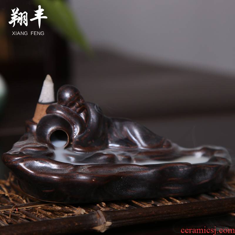 Xiang feng back censer tea aroma stove ceramic sank sandalwood incense buner creative viewing tower of lotus pond moonlight sweet