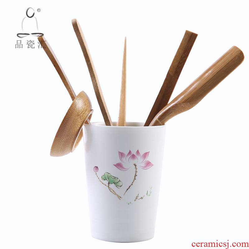 The Product up with porcelain remit zen six gentleman teaspoon of tea is ChaGa ChaZhen) bamboo tea accessories