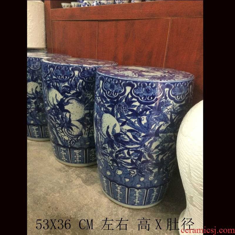 53 cm high hand - made jingdezhen blue and white porcelain of xiantao blue and white classical move who porcelain who table accessories