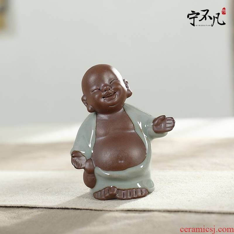 Ning uncommon ceramic tea spoil your up "the young monk tea table elder brother up creative furnishing articles tea tea accessories