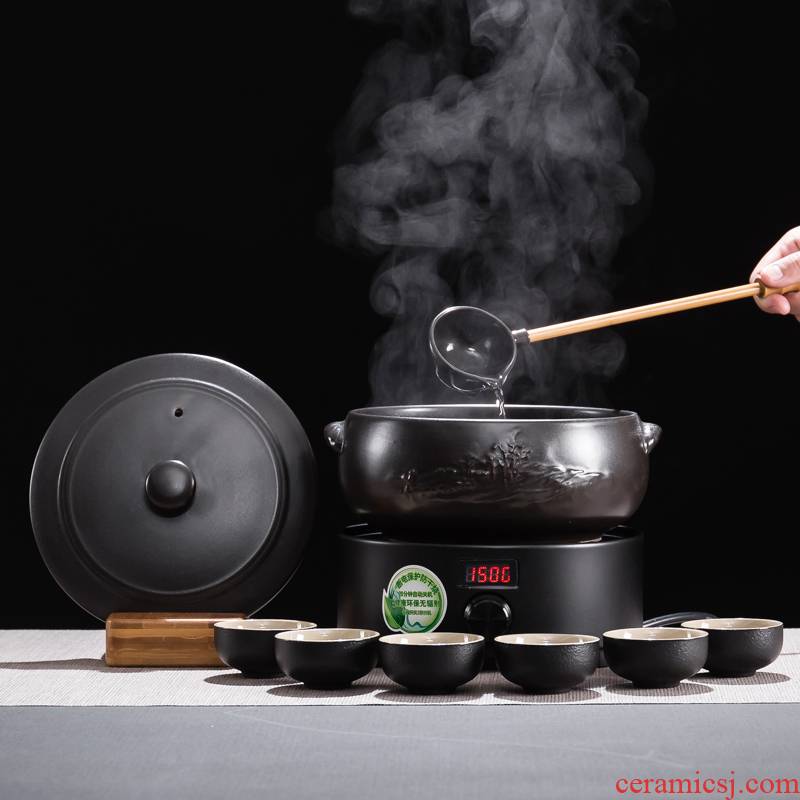 Black tea pu - erh tea boiling pot boil tea exchanger with the ceramics home old white tea kungfu teapot set electric ceramic boiled tea stove