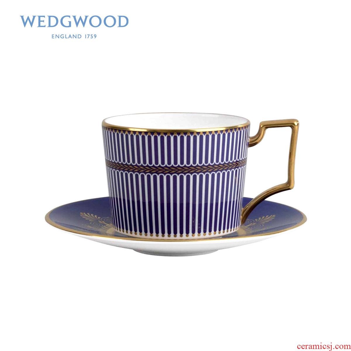Wedgwood & amp; Bentley Bentley LanYao goldcord blue/pink ipads porcelain cup of a disc of suits for