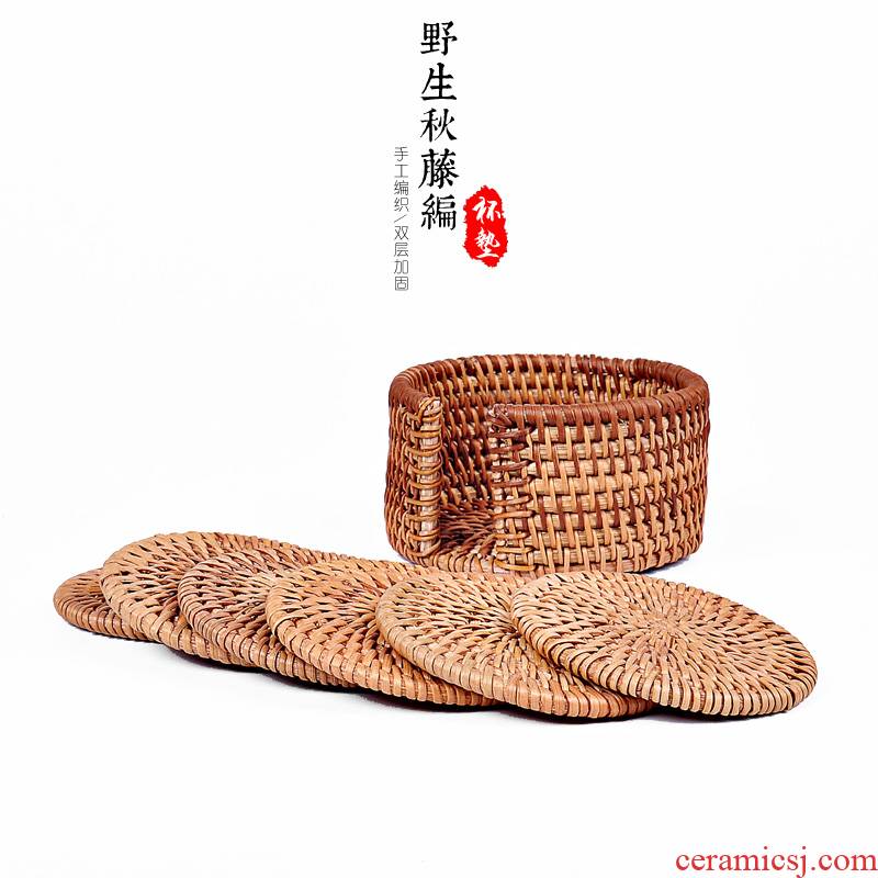 Chung cheng kung fu tea accessories cup mat insulation pad the receive style the cane top service up the cup pad combination cup iron pot are it