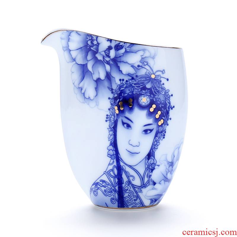 Impression quintessence ceramic fair keller kung fu tea set points of blue and white porcelain tea tea sea and large cups of tea