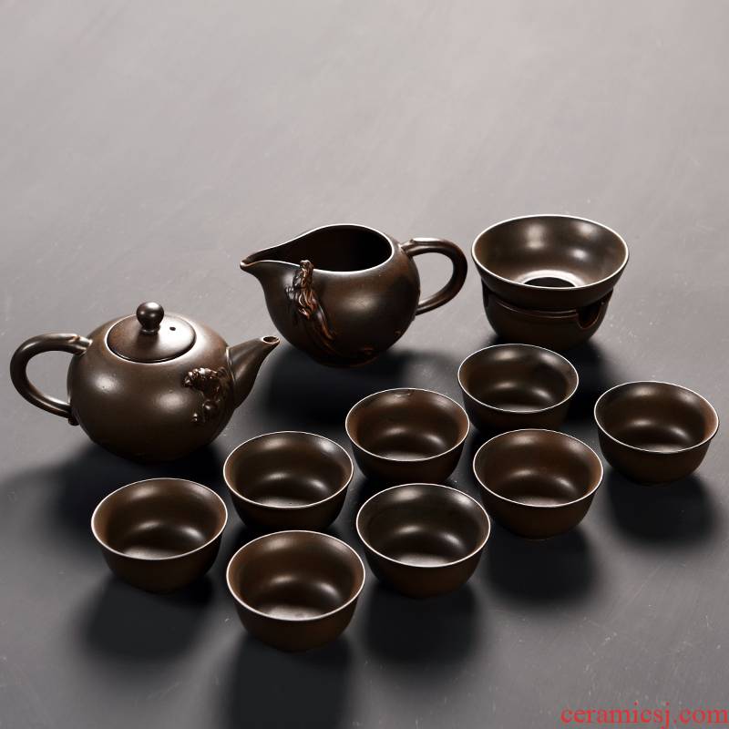 All the popular contracted Chinese kung fu tea sets the teapot teacup of a complete set of household ceramic tea kungfu tea set