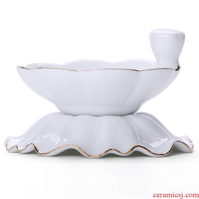 Chiang kai - shek paint ceramic) kung fu tea set filter rack household tea strainer stainless steel accessories