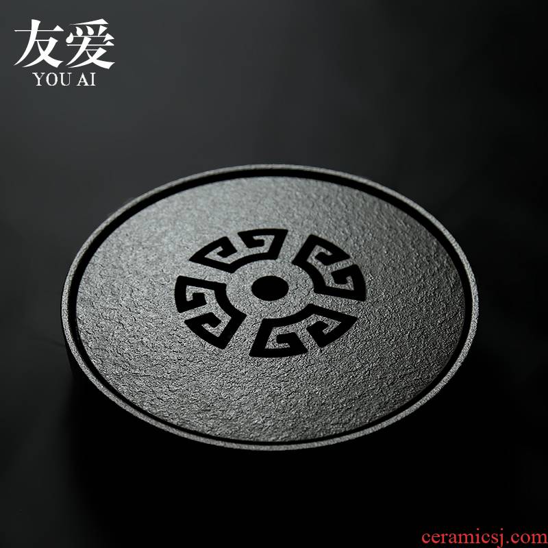 Love Japanese creative dry terms Taiwan kungfu tea set porcelain stone tea tray was sharply round small tea tea table