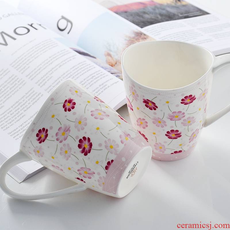 A cup of milk breakfast cup ipads porcelain ceramic keller cup, coffee cup cup creative couples microwave use