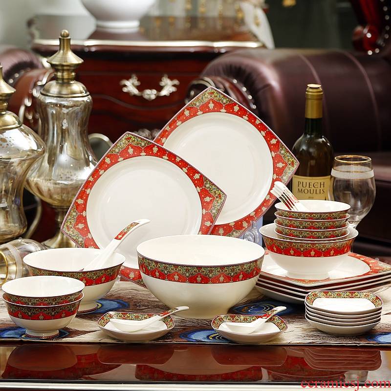 American tableware dishes suit household western European ipads porcelain tableware suit Persian flavor dishes household composition