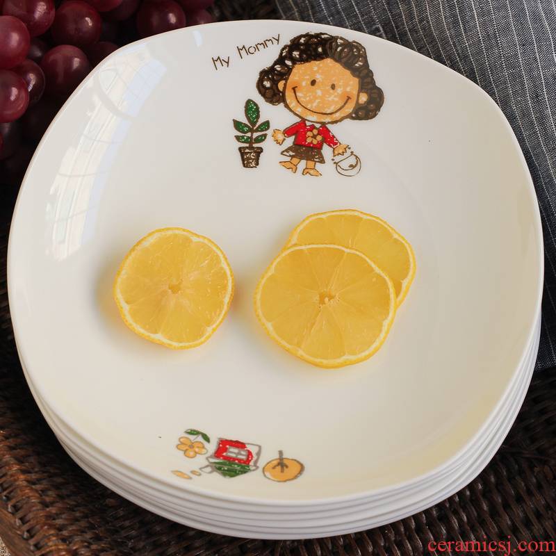Happiness is a creative household ceramics side dishes/soup plate, plate suit/7.5 inch ceramic deep dish