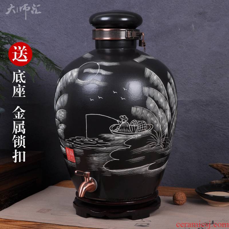 Jingdezhen ceramic terms bottle wine jar it 10 jins 20 jins 30 jins 50 kg wine pot liquor wine casks