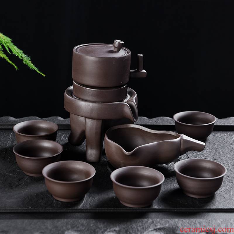 Repeatedly fit popular retro prevent hot automatic lazy tea sets creative ceramic insulation automatic kung fu tea set
