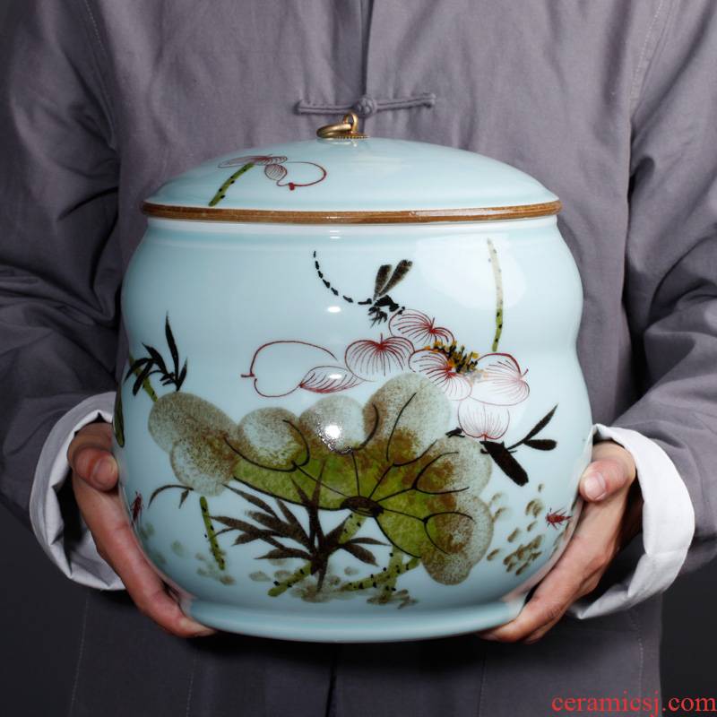 Jingdezhen ceramic wine accessories sealed tank storage tank furnishing articles creative household act the role ofing is tasted TV ark, porcelain