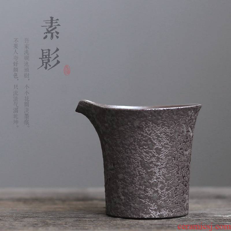Plain film rust glaze ceramic fair keller Japanese hand points coarse pottery tea machine archaize heat - resistant kung fu tea tea