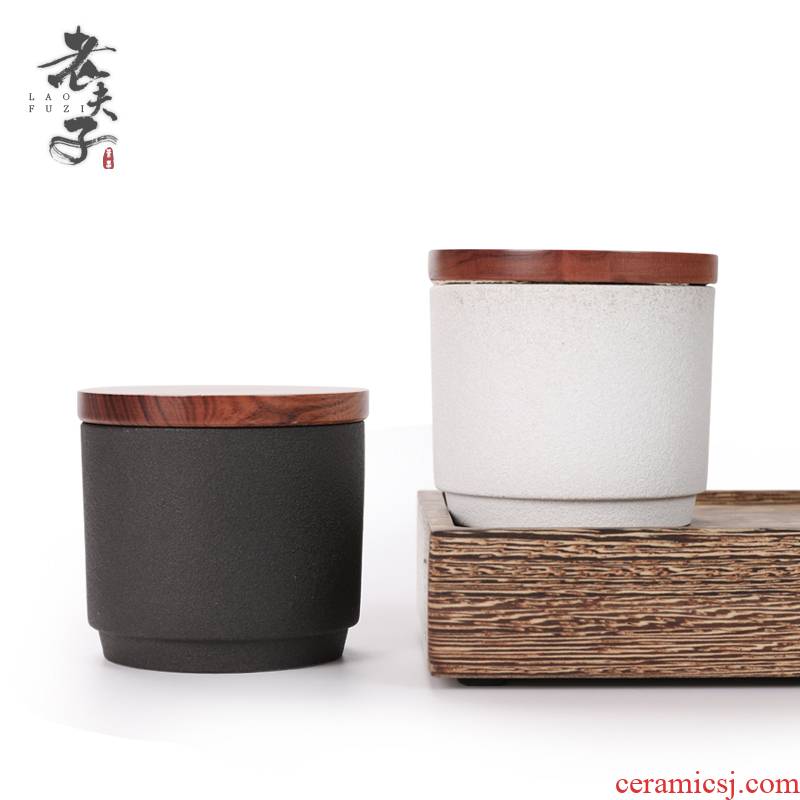 Small POTS sealed ceramic tea jar portable travel store content box of pu - erh tea tea custom box